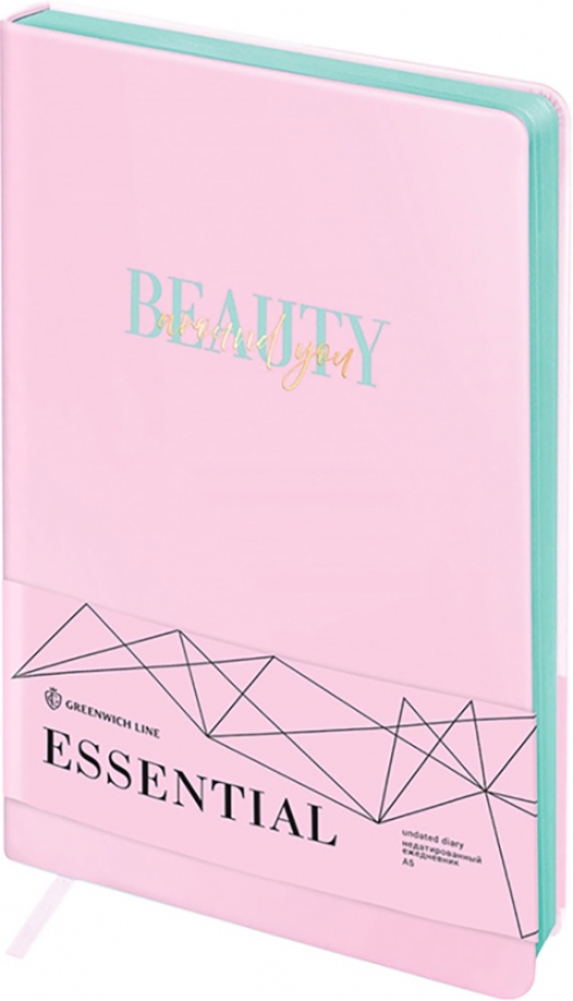 Ежедневник недатированный Essential. Pink, А5, 136 листов