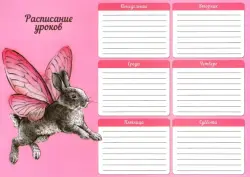 Расписание уроков. Кролик-бабочка, А4