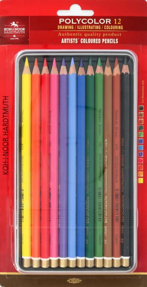 Карандаши цветные художественные Polycolor 3822, 12 цветов