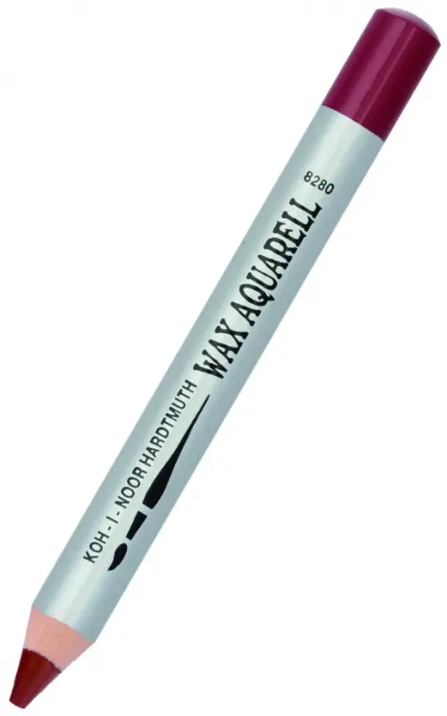 Карандаш восковой акварельный Wax aquarell 8280/8, бордовый