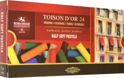 Пастель сухая художественная Toison d`Or Soft 8544, половинки, 24 цвета
