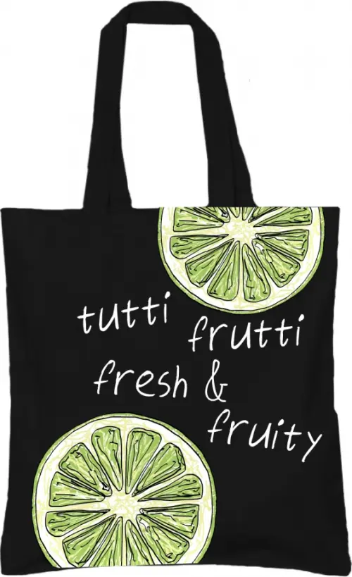 Сумка-шоппер Fresh & Fruity. Лайм Bruno Visconti, цвет чёрный - фото 1