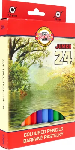 Карандаши цветные Jumbo Omega 3384, 24 цвета