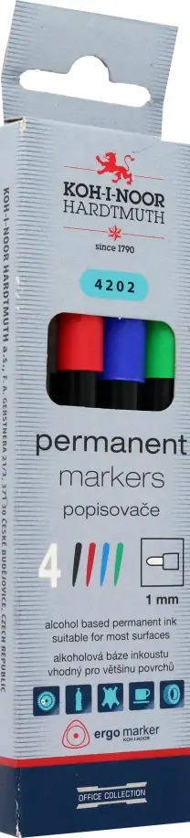 Набор маркеров перманентных, 4 цвета