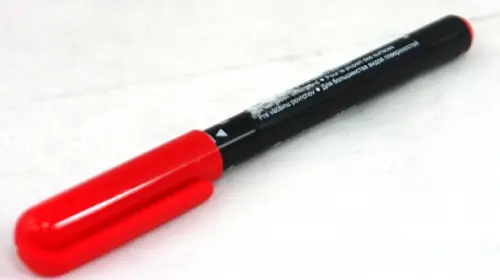 Маркер перманентный, 1 мм, красный