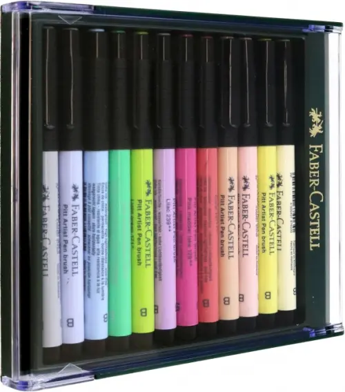 Ручки капиллярные Brush Pastel tones, 12 цветов
