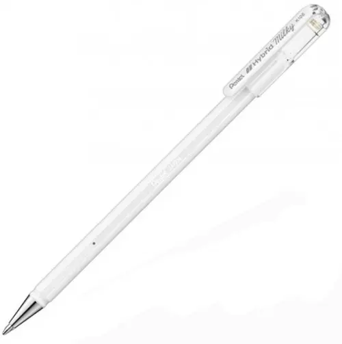 Ручка гелевая Hybrid Milky, 0.8 мм, пастельный белый