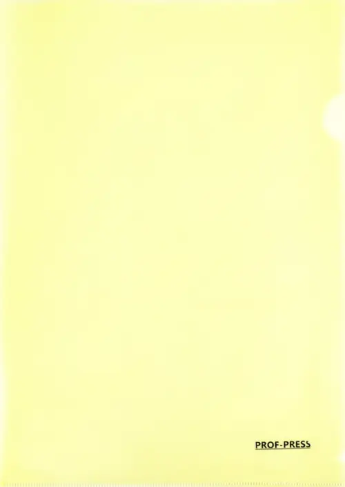 Папка-уголок, А4, желтая