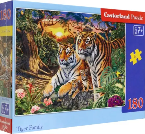 Puzzle-180 Семья тигров, 214.00 руб