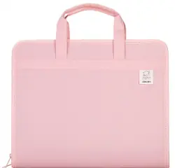 Папка-портфель, А4, 13 отделений, розовая
