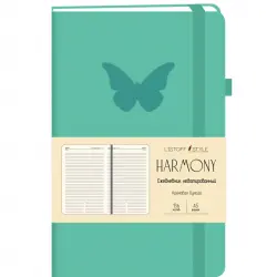 Ежедневник недатированный Harmony, 136 листов, А5-, мятный
