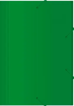 Папка на резинке, 6 отделений, А4, зеленая