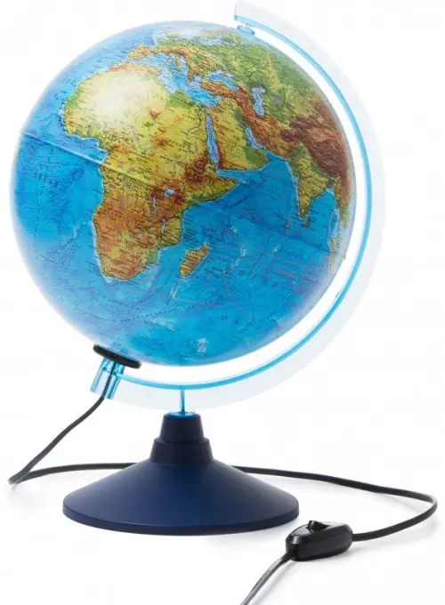 Глобус Земли физико-политический, с подсветкой, диаметр 250 мм, 673.00 руб