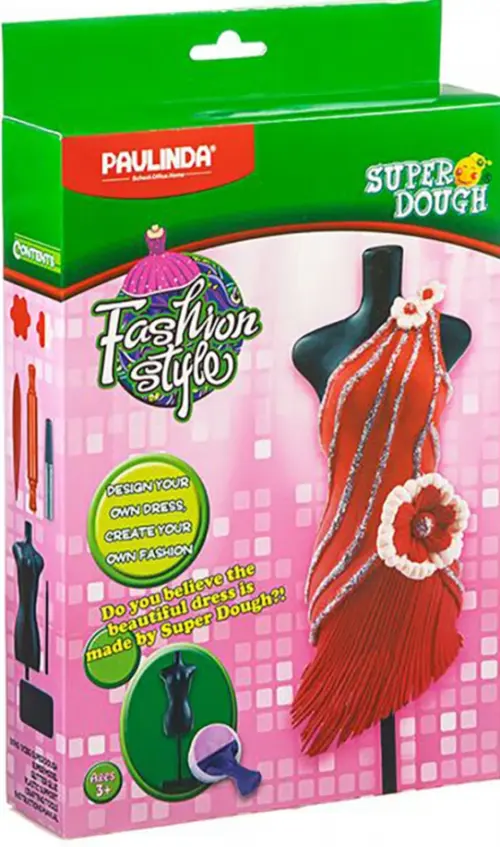 Набор для лепки из теста Fashion style, с манекеном и массой, красный, 942.00 руб