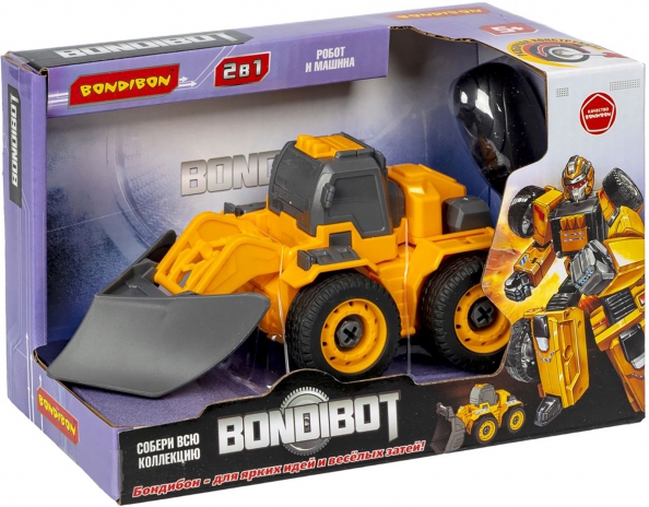 Конструктор-трансформер Bondibot 2 в 1. Снегоуборочный трактор (с отверткой)