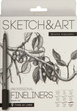Набор линеров Sketch&Art, черные, 9 штук