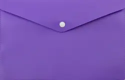 Конверт на кнопке, A5, фиолетовый