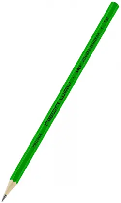 Карандаш чернографитный, заточенный Зеленый, HB