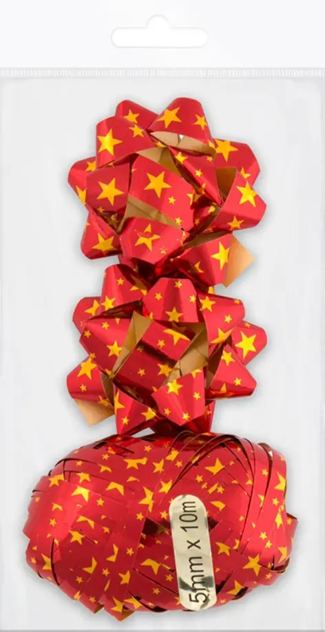 Набор для оформления подарков: бант+ лента красная, 78.00 руб