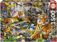 Пазл-1500 Тигры в джунглях