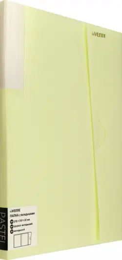 Папка с 20 вкладышами Pastel, желтая, А4