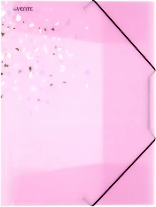 Папка с резинкой Crystal Dream, розовая, А4