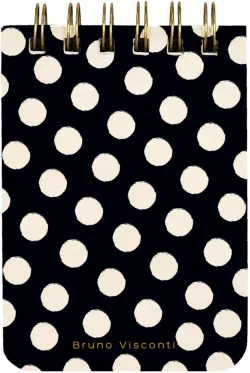 Блокнот Black&White.Горошек белый, А7, 100 листов, линия