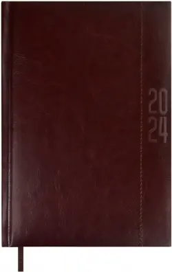 Ежедневник датированный на 2024 год Сариф-эконом, коричневый, А5, 176 листов