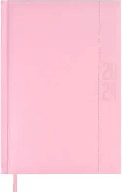 Ежедневник датированный на 2024 год Плонже эконом, розовый, А5, 176 листов