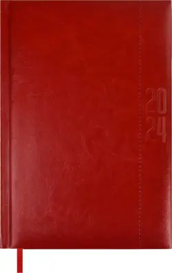 Ежедневник датированный на 2024 год Сариф-эконом, красный, А5, 176 листов
