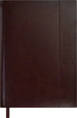 Ежедневник датированный на 2024 год Сариф-эконом, коричневый, А6+, 176 листов