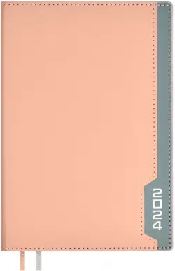 Ежедневник датированный на 2024 год Аппрет, пепельно-розовый, А5, 176 листов