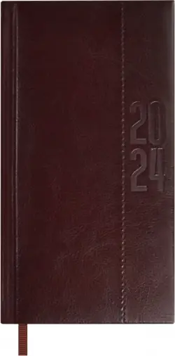 Еженедельник датированный на 2024 год Сариф-эконом, коричневый, 64 листа