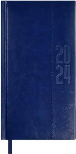 Еженедельник датированный на 2024 год Сариф-эконом, синий, 64 листа