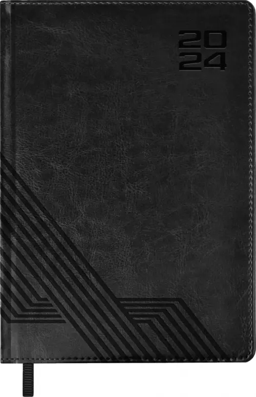 Ежедневник датированный на 2024 год Сариф, черный, А5, 176 листов