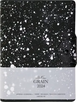Ежедневник датированный на 2024 год Grain, черный, А5, 160 листов
