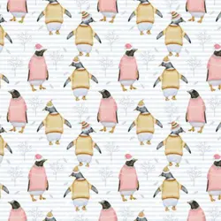 Бумага оберточная Пингвины