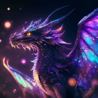Алмазная мозаика Мистический дракон