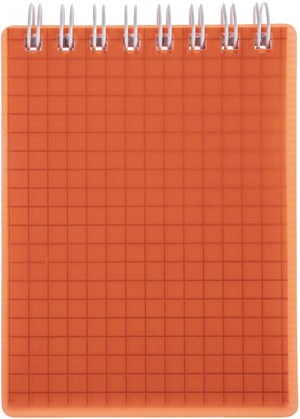 Блокнот LINE NEON Оранжевый, 80 листов, А7, клетка