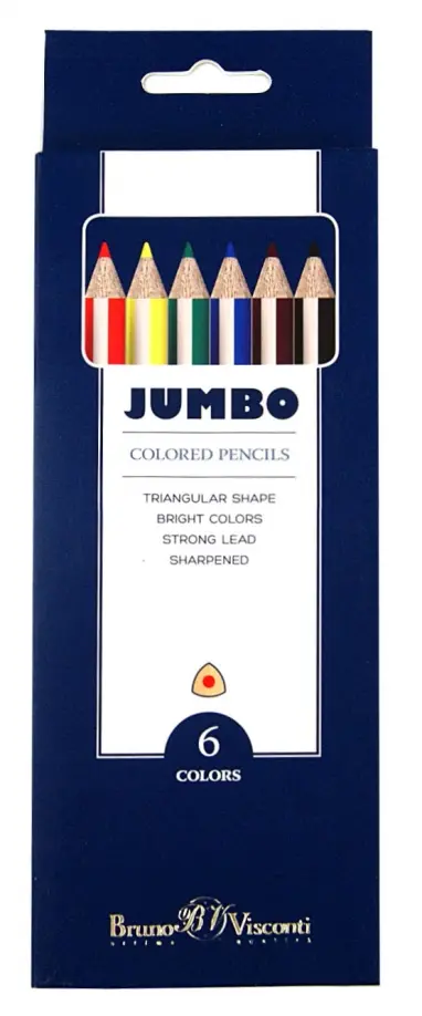 Цветные карандаши утолщенные JUMBO, 6 цветов, 175.00 руб