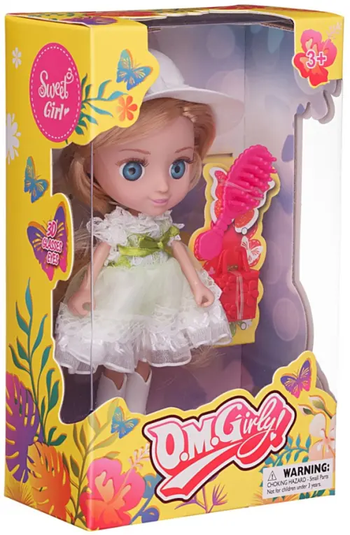 Кукла-мини, в белом платье