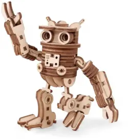 Конструктор 3D деревянный подвижный Робот Фил
