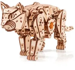 Сборная модель деревянная, конструктор 3D Механический Кот (Кошка)