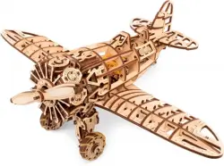 Конструктор деревянный 3D, сборная модель Самолет с мотором